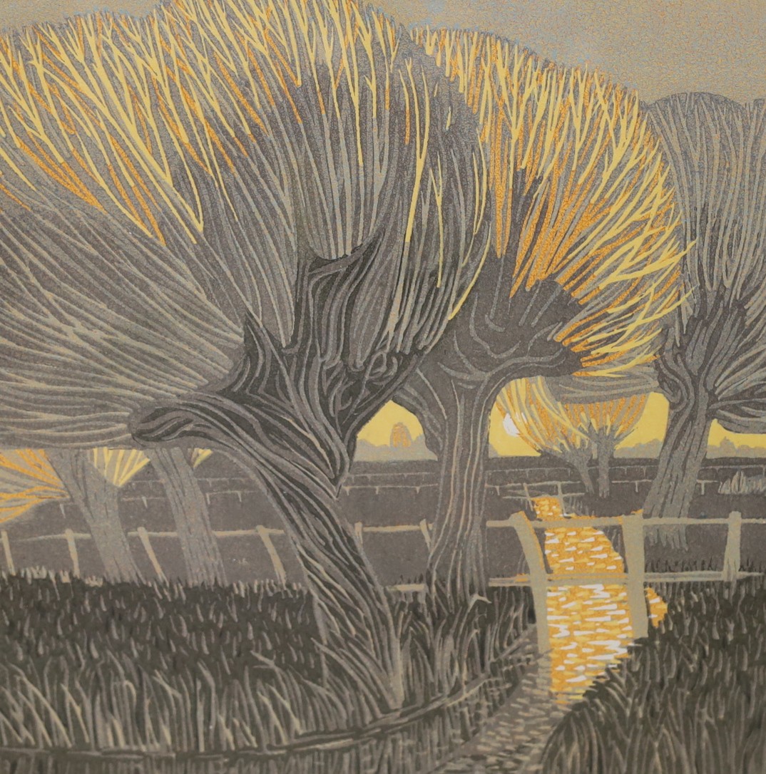 Graham Sendall (1947-) & Annie Soudain, two limited edition prints, 'The Giant', 43/50 and 'The Watermeadows', 25/25, signed in pencil, 44 x 44cm and 33 x 33cm